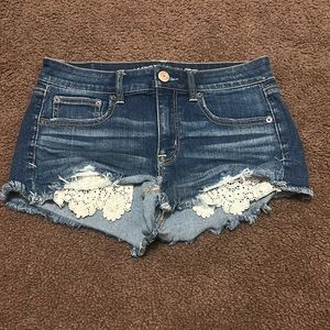American Eagle Super Stretch Shorts with Lace Pockets